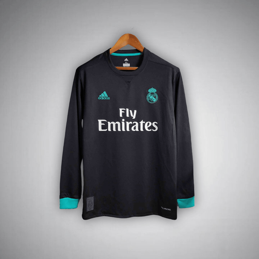 17/18 Real Madrid Long Sleeve Away Kit