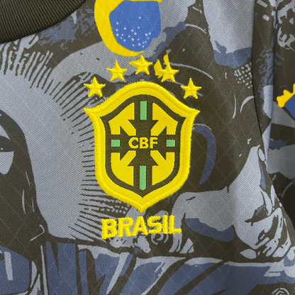Brazil "Jesus" Premium Blue Kids Size Kit