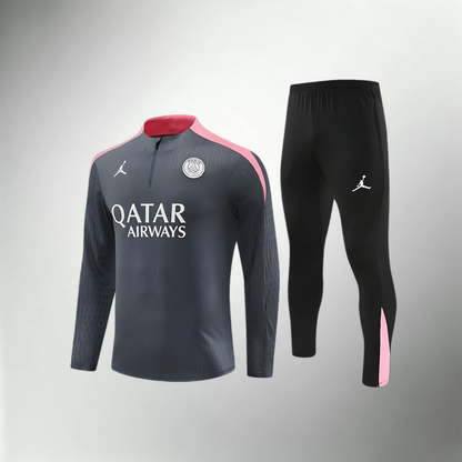 Paris Saint-Germain Gray and Pink Tracksuit