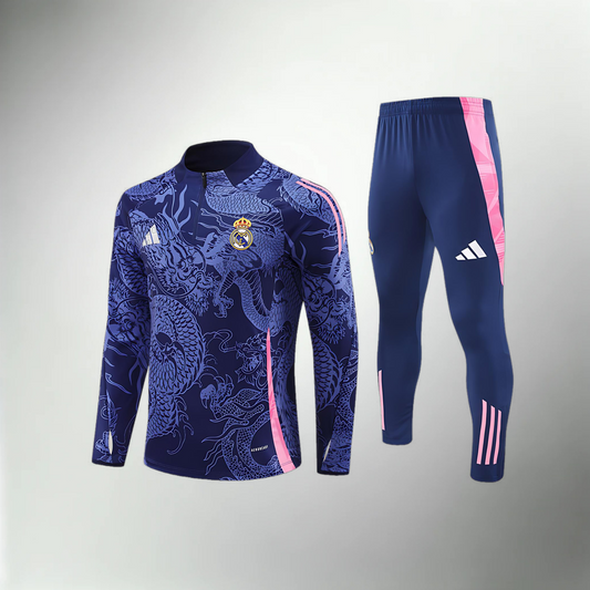 Real Madrid Blue and Pink Tracksuit