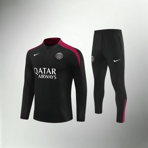 Paris Saint-Germain Black and Red Tracksuit